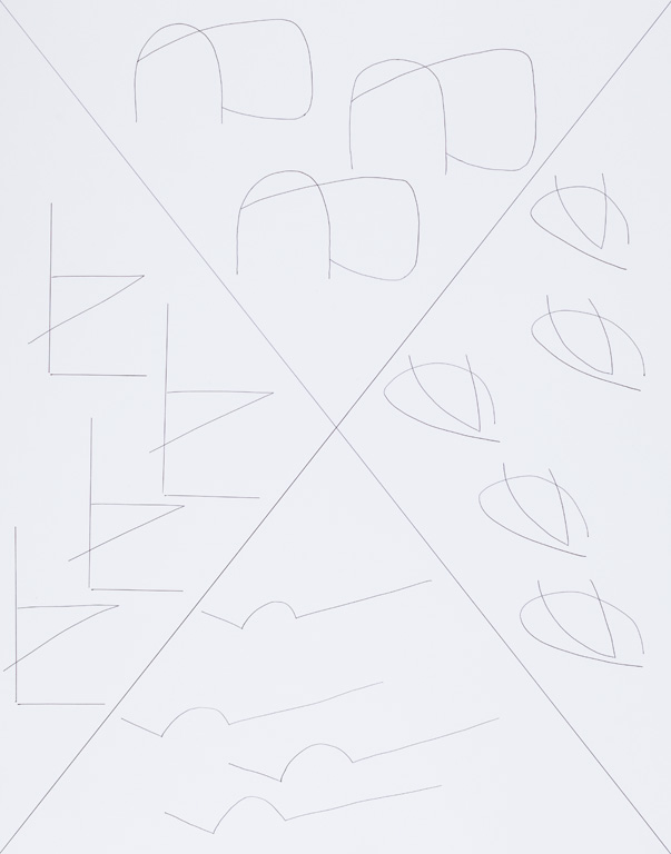 Claude Closky, ‘X (j),’ 2015, black ballpoint pen on paper, 65 x 51 cm.